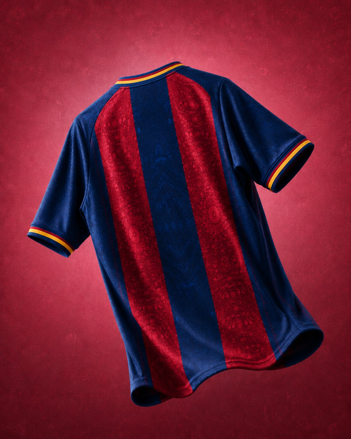 La Sagrada jersey back with patterned stripes